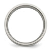 Chisel Titanium Polished with 14k Gold Inlay 6mm Flat Band