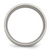 Chisel Titanium Polished with 14k Gold Inlay 8mm Flat Band
