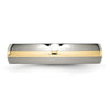 Chisel Titanium Polished with 14k Gold Inlay 5mm Band