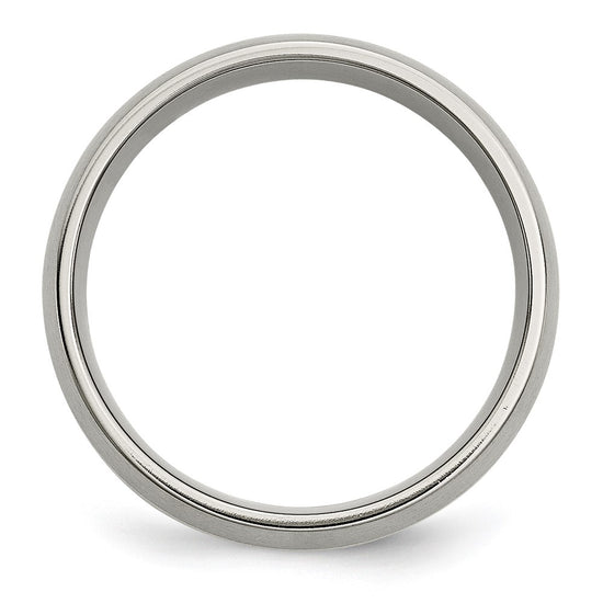 Chisel Titanium Brushed with 14k Gold Inlay 8mm Band