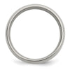 Chisel Titanium Polished with 14k Gold Inlay 8mm Band
