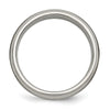 Chisel Titanium Polished 1/5 Carat Diamond Ridged Edge 7mm Band