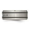 Chisel Titanium Brushed Polished and Enameled 1/4 Carat Diamond 9mm Band