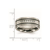 Chisel Titanium Brushed Polished and Enameled 1/4 Carat Diamond 9mm Band