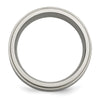 Chisel Titanium Brushed Polished and Enameled 1/2 Carat Diamond 9mm Band
