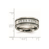 Chisel Titanium Brushed Polished and Enameled 1/2 Carat Diamond 9mm Band