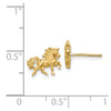 Gold Unicorn Post Earrings