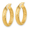 Gold Diamond-cut In & Out Hoop Earrings
