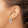 Gold Diamond-cut In & Out Hoop Earrings