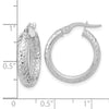 Gold Diamond-cut In & Out Hoop Earrings