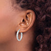 Gold Diamond-cut In & Out Hoop Earrings
