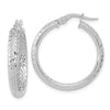 Gold Diamond-cut In & Out Hoop Earrings