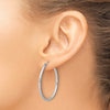 Gold Satin and Diamond-cut Hoop Earrings