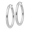3.5mm Gold Oval Tube Hoop Earrings