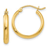 Gold Half-round Tube Hoop Earrings