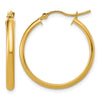 Gold Half-round Tube Hoop Earrings