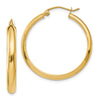 Gold Half-round Tube Hoop Earrings