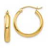 Gold Half-round Tube Hoop Earrings
