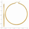14k 2x65mm Diamond-cut Round Tube Hoop Earrings