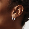 3mm Gold Twisted Tube Hoop Earrings