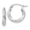 3mm Gold Twisted Tube Hoop Earrings