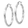 3mm Gold Twisted Tube Hoop Earrings