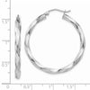 3mm Gold Twisted Tube Hoop Earrings