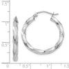 3mm Gold Twisted Tube Hoop Earrings