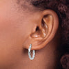 3mm Gold Twisted Tube Hoop Earrings