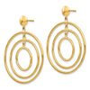 14k Polished Graduated Circles Dangle Post Earrings
