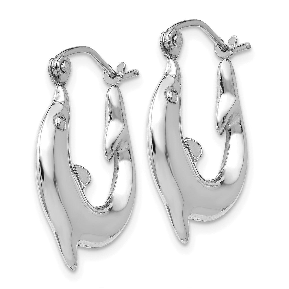 Gold Dolphin Hoop Earrings