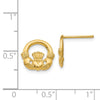 14k Claddagh Post Earrings