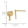 Gold Palm Tree Post Earrings