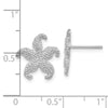 14k White Gold Starfish Post Earrings