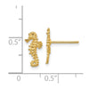 Gold Seahorse Post Earrings