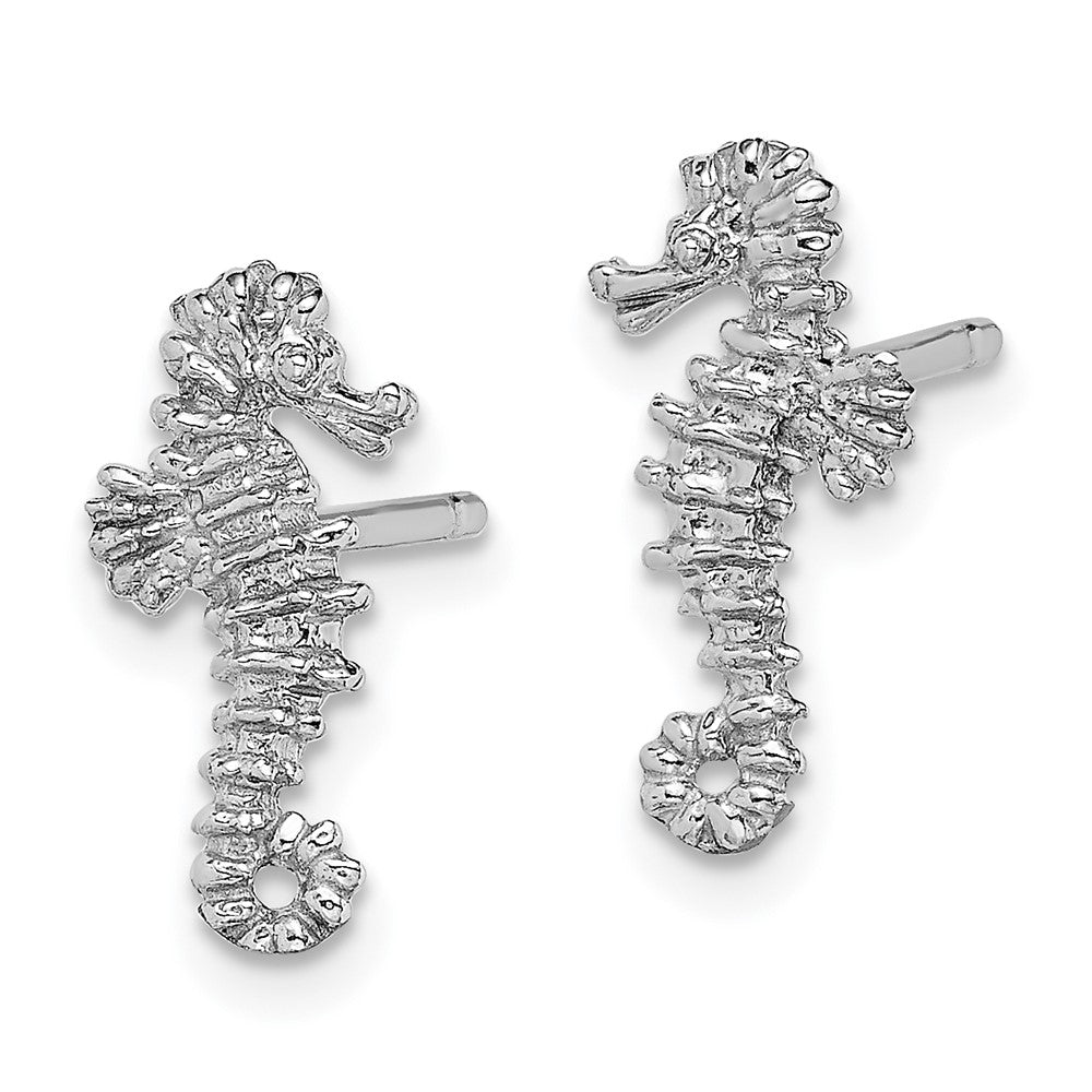 Gold Seahorse Post Earrings