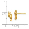 Gold Manatee Post Earrings