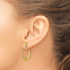 14k 3-D Tennis Visor Dangle Post Earrings