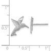 14k White Gold Hummingbird Earrings