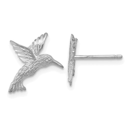 Gold Hummingbird Post Earrings