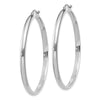 14k White Gold 2.75x40mm Polished Tube Hoop Earrings