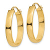 14k 4x25mm Lightweight Oval Tube Hoop Earrings