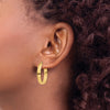 14k 4x25mm Lightweight Oval Tube Hoop Earrings