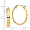 14k 4x25mm Lightweight Oval Tube Hoop Earrings