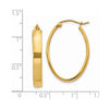 14k 4x30mm Lightweight Oval Tube Hoop Earrings
