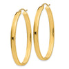 14k 4x48mm Lightweight Oval Tube Hoop Earrings