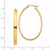14k 4x48mm Lightweight Oval Tube Hoop Earrings