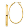 14k 4x48mm Lightweight Oval Tube Hoop Earrings