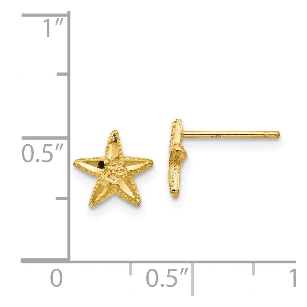 Gold Starfish Post Earrings
