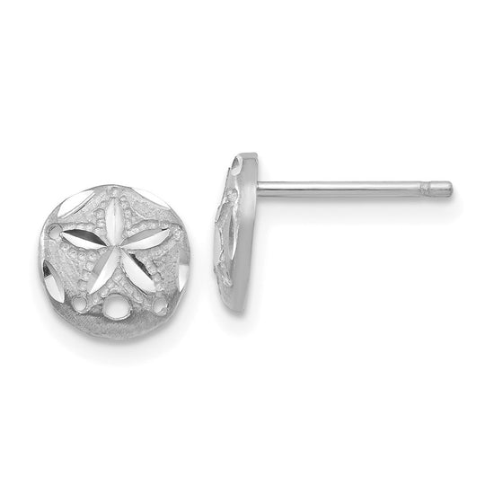 Gold Sand Dollar Post Earrings